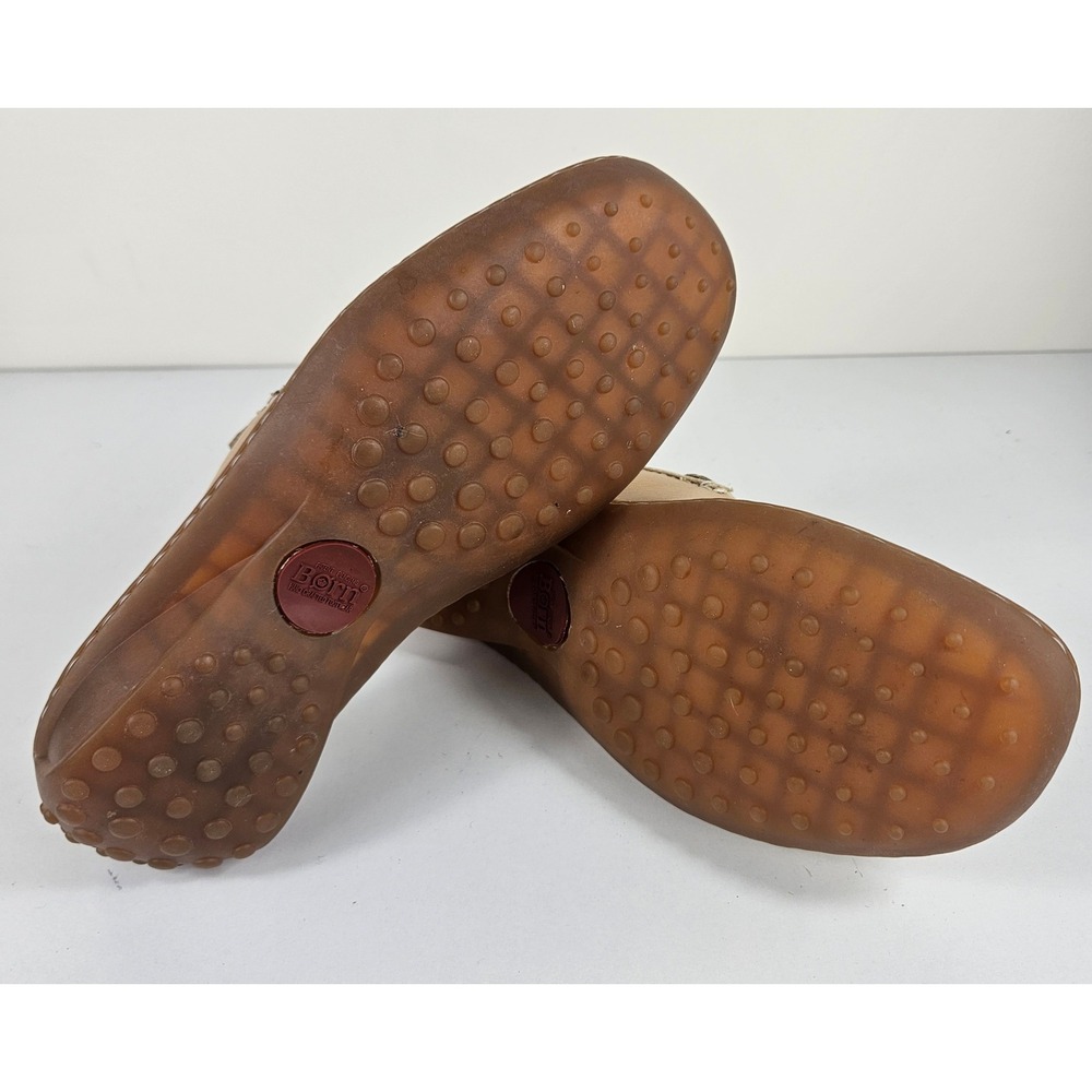 Børn Hand Crafted Womens 6 Leather Comfort Driving Mule Moc-Toe Slip-On Loafer - Picture 6 of 9